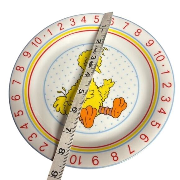 Vintage Sesame Street Big Bird Numbers Porcelain 8.5" Plate JMP Marketing - Picture 3 of 4